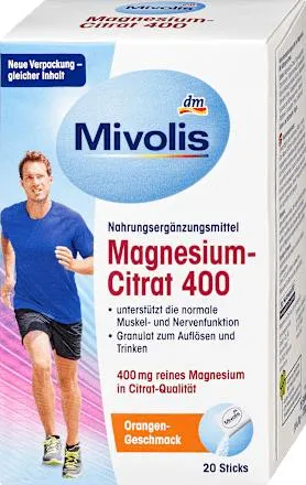 citrát hořčíku s pomerančovou příchutí, 20 ks