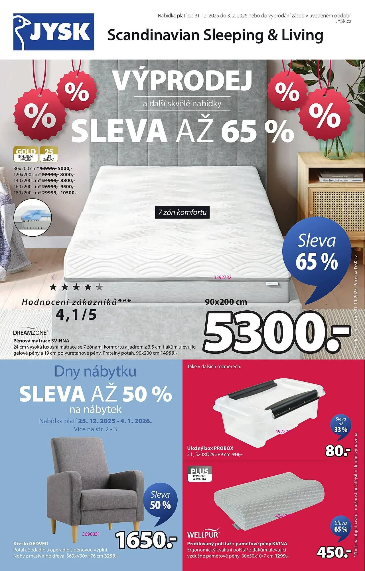 JYSK leták - 31. prosince 3. února 2026 - Page 1