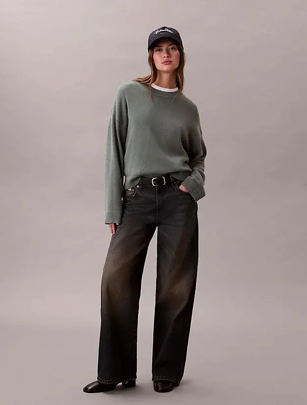 Cotton Relaxed Crewneck Jumper