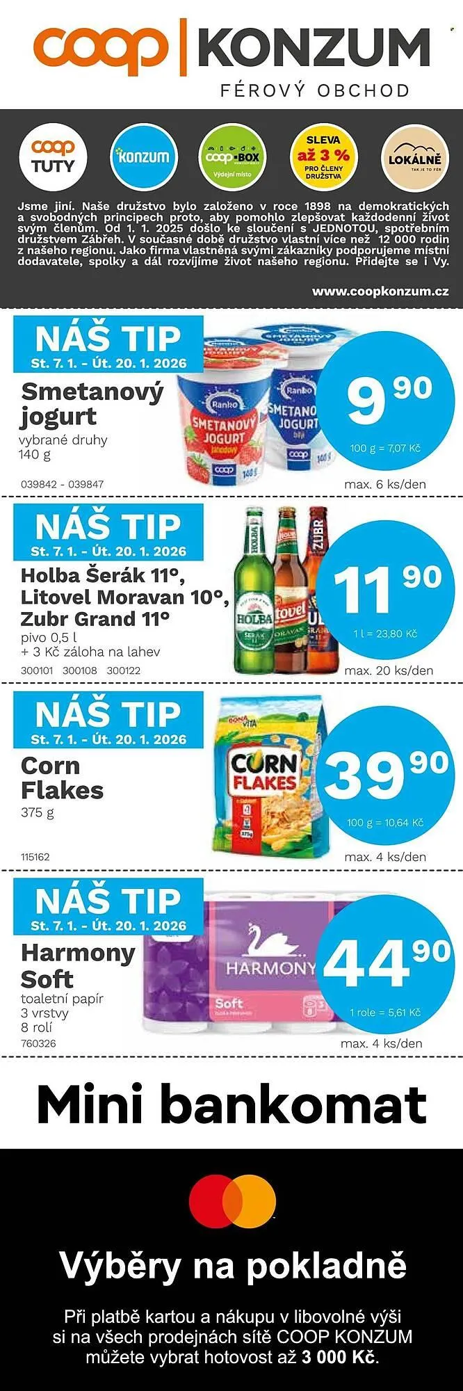 Konzum leták - 7. ledna 20. ledna 2026 - Page 1