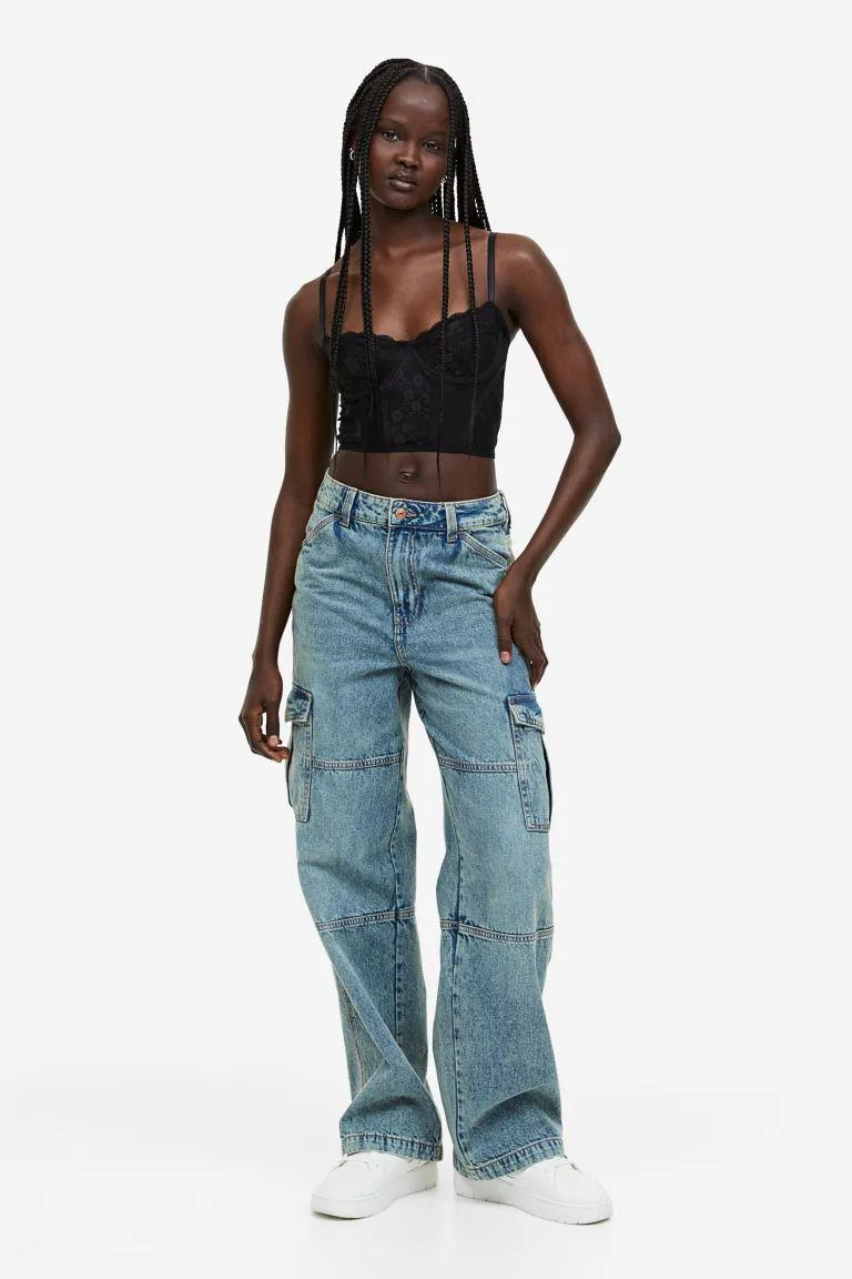 Džínové kalhoty cargo