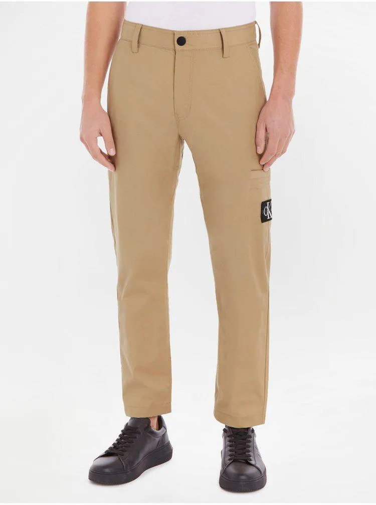 Béžové pánské chino kalhoty Calvin Klein Jeans