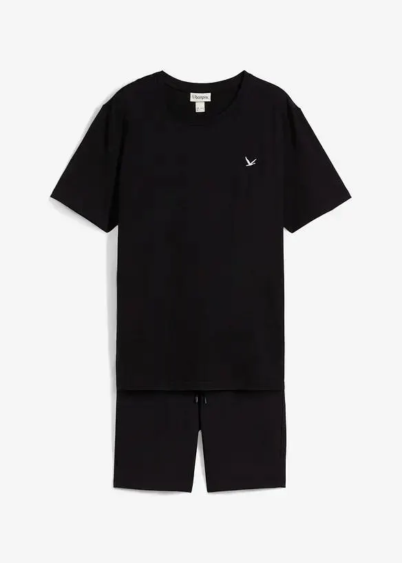 Tričko a úpletové bermudy (2dílná souprava), z čisté organické bavlny