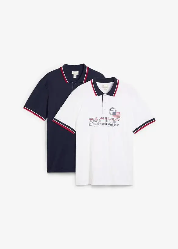 Pólo tričko z čisté organické bavlny, krátký rukáv (2 ks v balení)