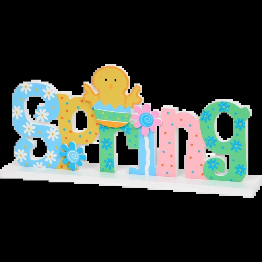 Dřevěná jarní/velikonoční dekorace