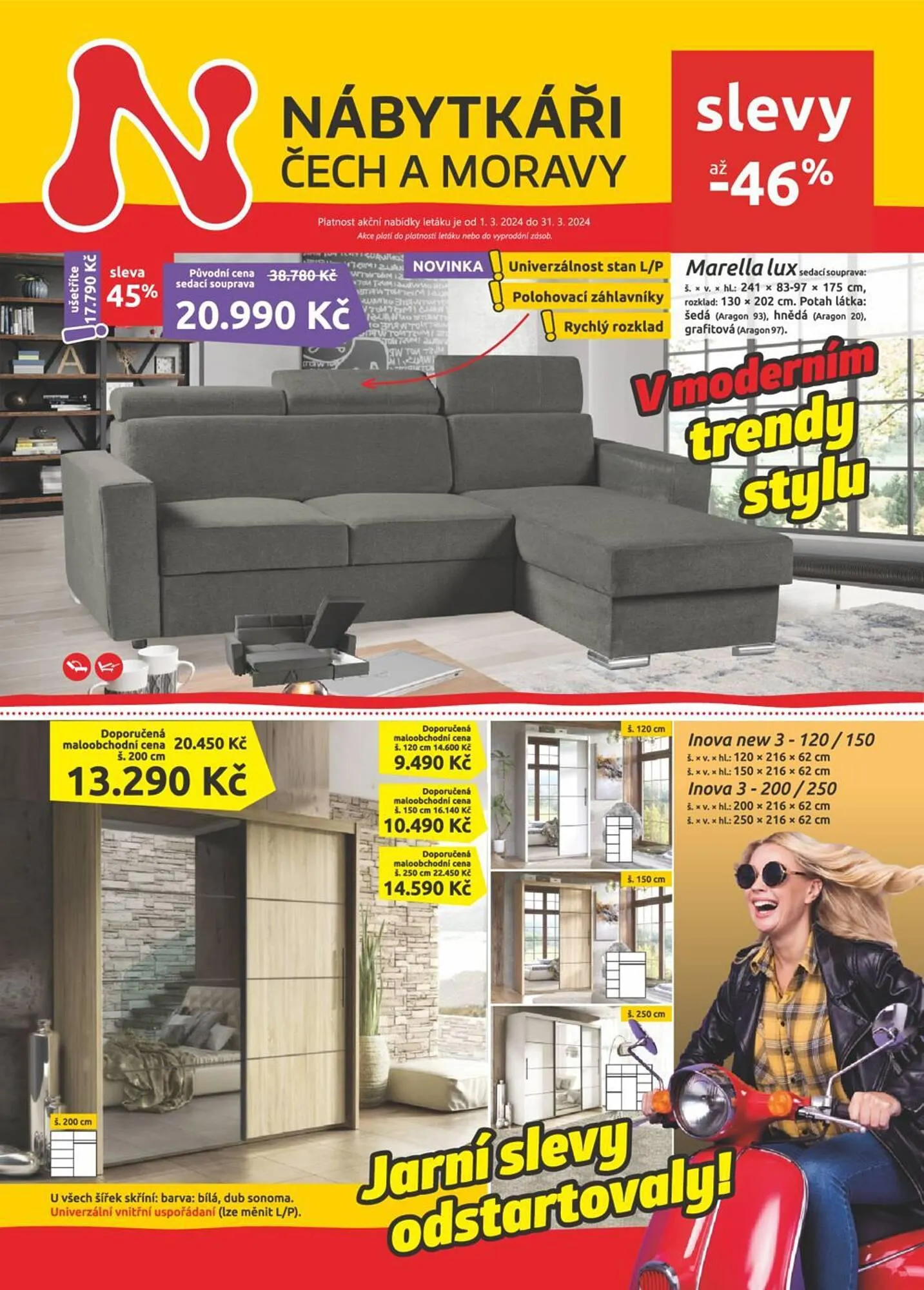 Nábytkáři Čech a Moravy leták - 1. března 31. března 2024