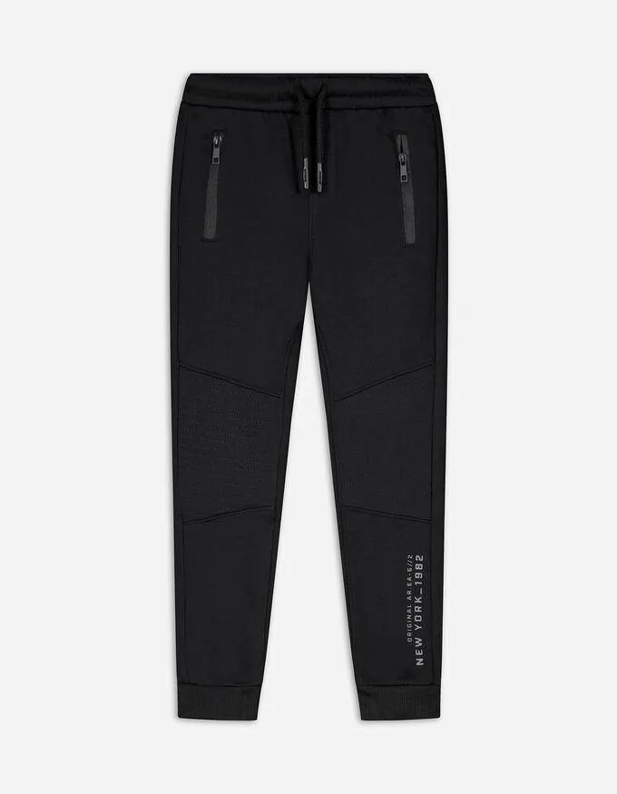 Joggingové kalhoty - Natištěný text - cerná