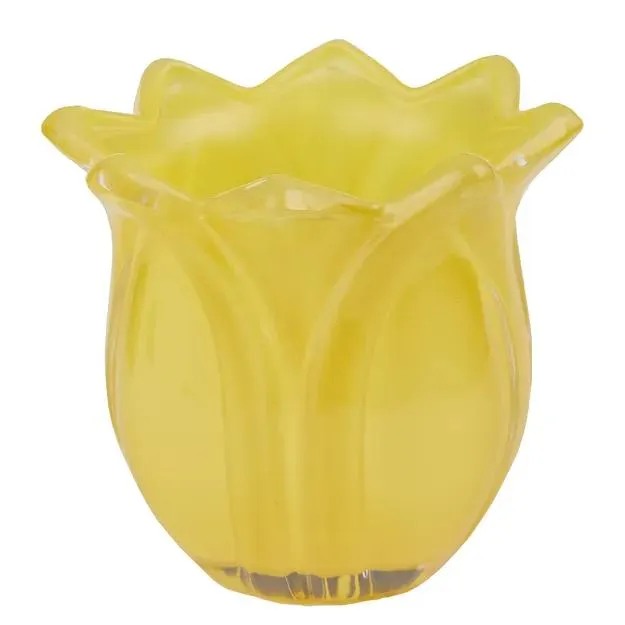 TULIP Svícen na čajovou svíčku - žlutá