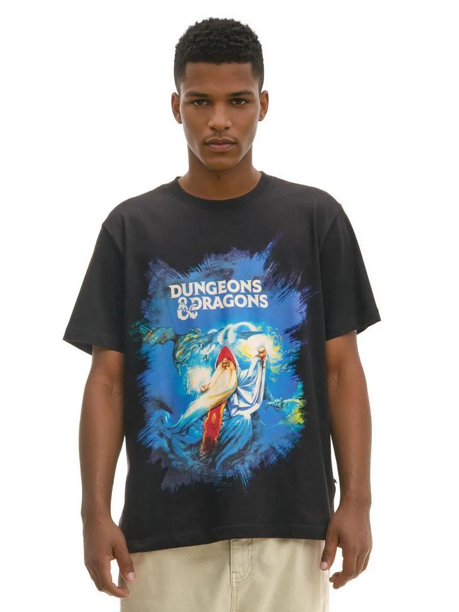 Černé tričko s potiskem Dungeons & Dragons