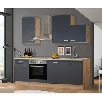 Flex-Well Kuchyně Morena 220 cm/typ 1 - trouba/varná deska/digestoř/myčka