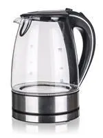 ACTIVER Konvice skleněná BLAZE 1,7 l s LED podsvícením, 1850-2200W, 360st., černá