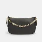 Dámská kožená kabelka se zlatým řetízkem