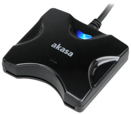 Akasa AK-CR-03BKV2 externí čtečka bankovních karet, černá