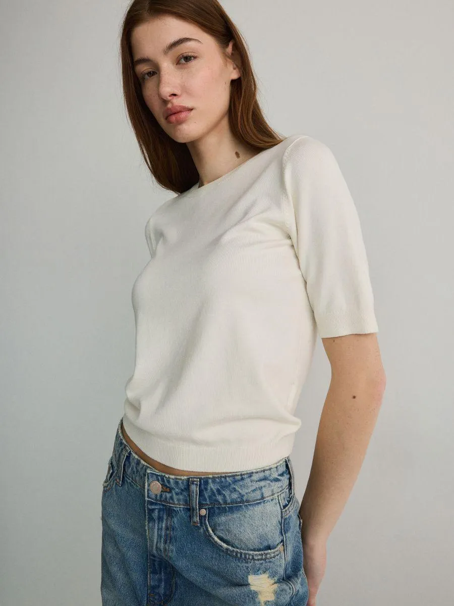 Žerzejový top s vysokým podílem viskózy