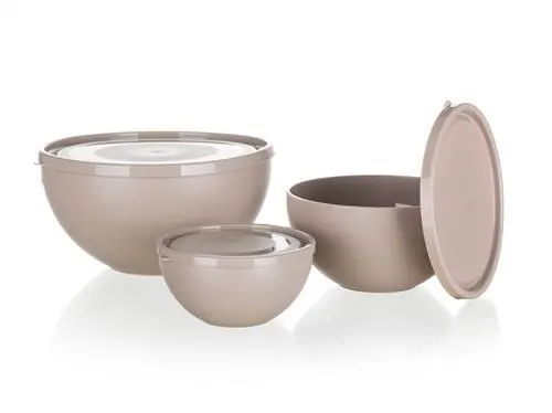 BANQUET Sada misek s víkem CULINARIA 0,5 / 1,2 / 2,5 l, 6 dílů, Latte