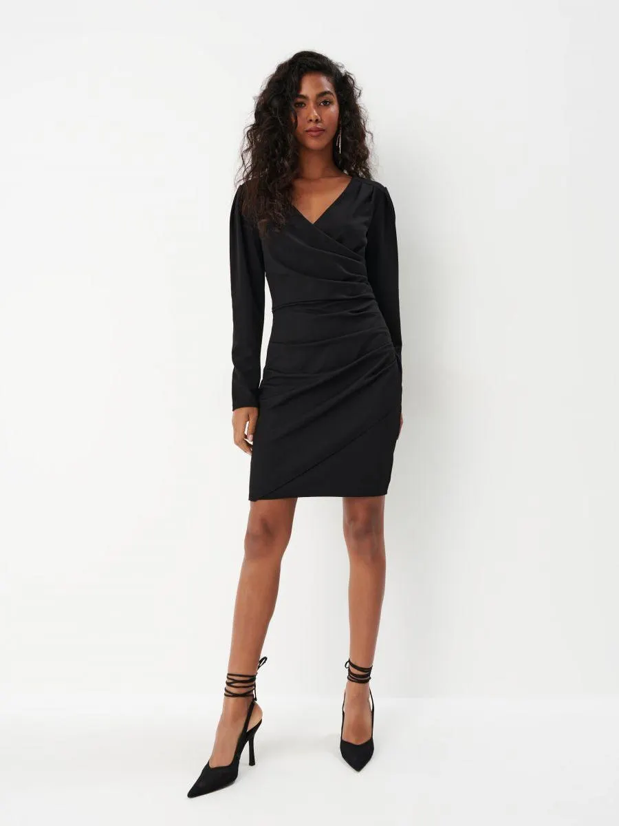 Rochie mini cu decolteu tip plic