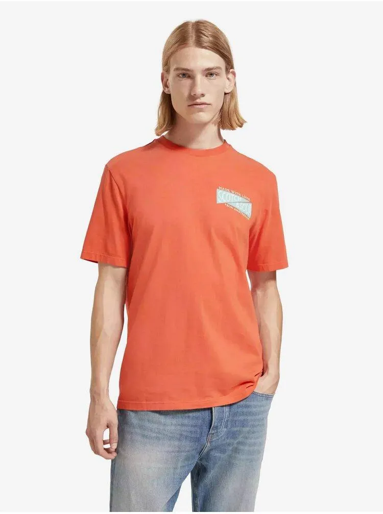 Oranžové pánské tričko Scotch & Soda