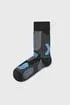 Termo vlněné ponožky Vision vysoké - černomodrá
