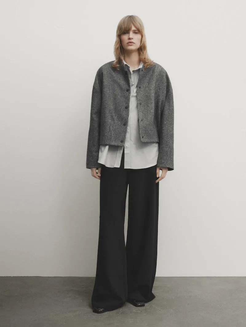 Bunda bomber s barevnou texturou knickerbocker