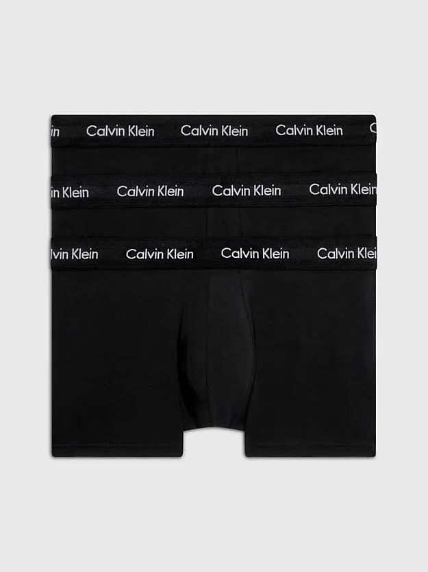 3 Pack Low Rise Trunks - Cotton Stretch