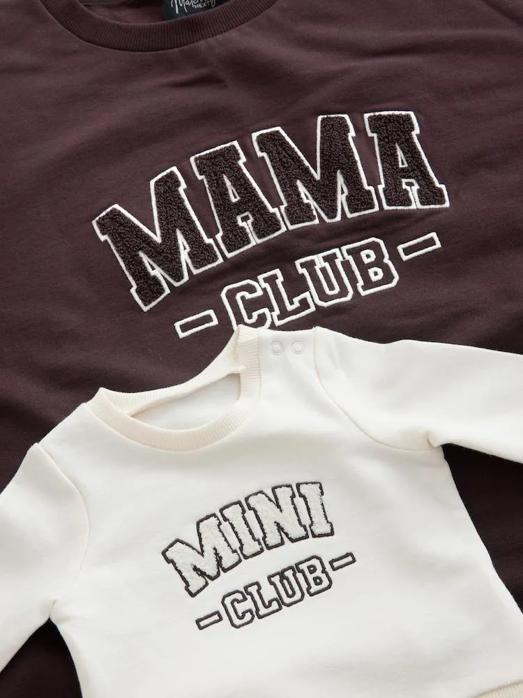 Čokoládově hnědá - Těhotenská sada mini mikiny Me