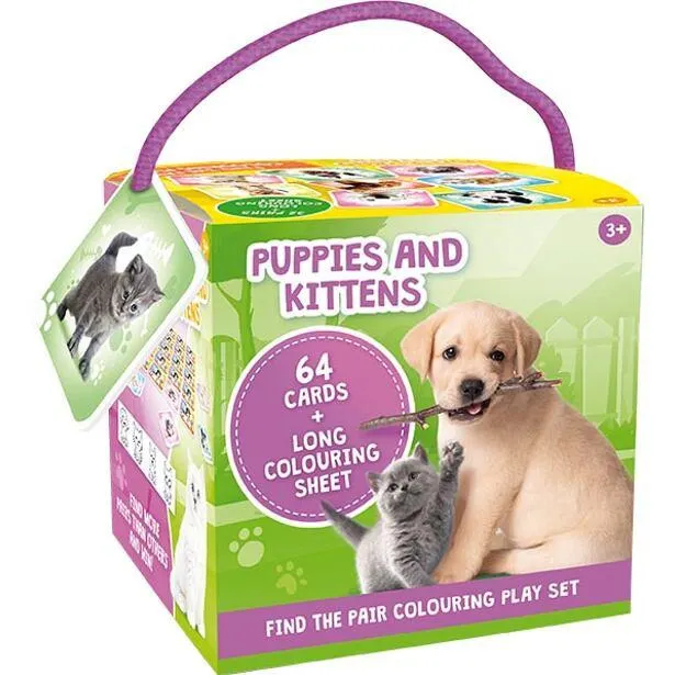 Jiri Models Pexeso na cesty s omalovánkami Štěňátka a koťátka