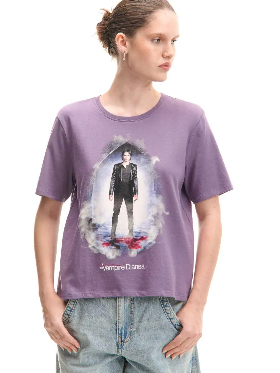 Tričko s potiskem Damon Salvatore The Vampire Diaries