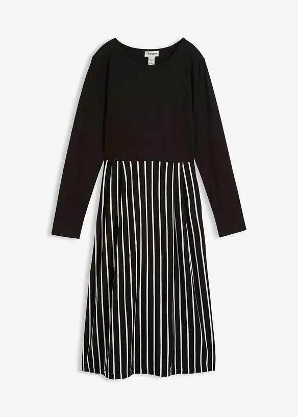 Šaty z bavlněného žerzeje, midi délka