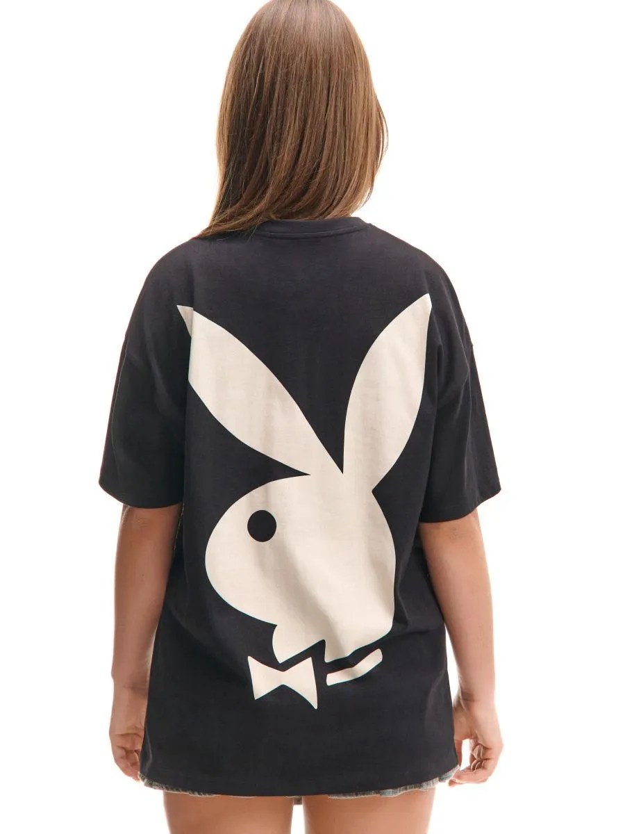 Černé tričko s potiskem Playboy