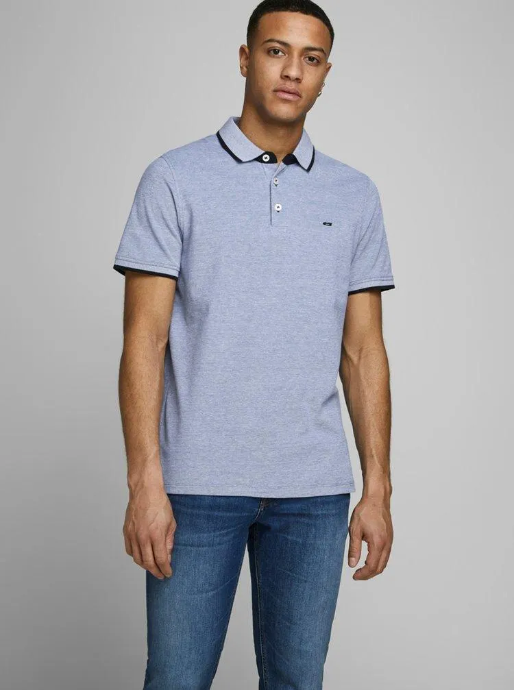 Světle modré polo tričko Jack & Jones Paulos