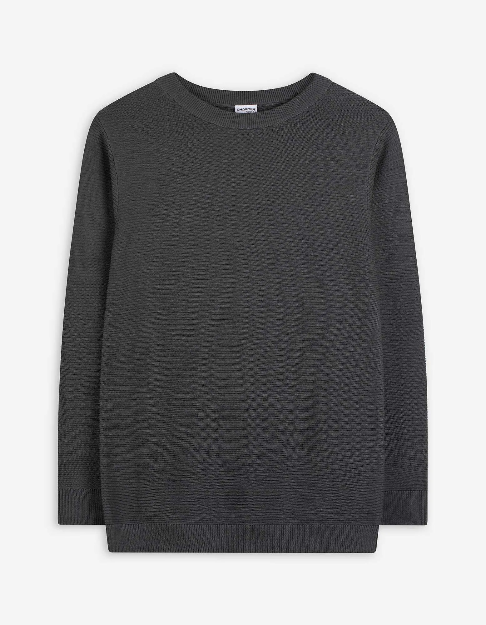 Pulovr - Žebrování - tmave seda