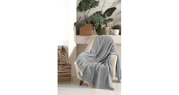 Přehoz na sedačku světle šedý, 170 x 210 cm - II. jakost, POUZE OSOBNÍ ODBĚR