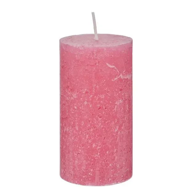 RUSTIC Svíčka 13 cm - růžová