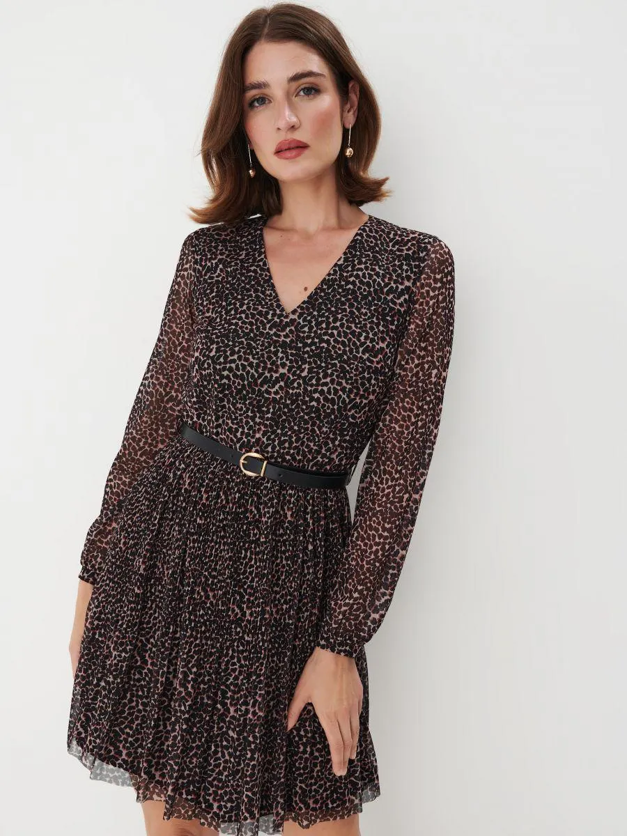 Mini šaty s leopardím vzorem