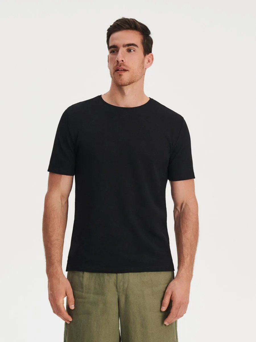 PREMIUM Tričko ze směsi lnu