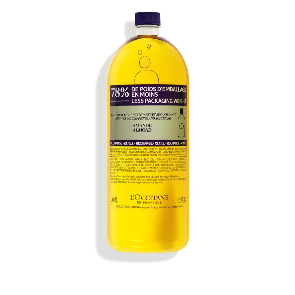 Sprchový olej Mandle 500 ml - Náhradní náplň