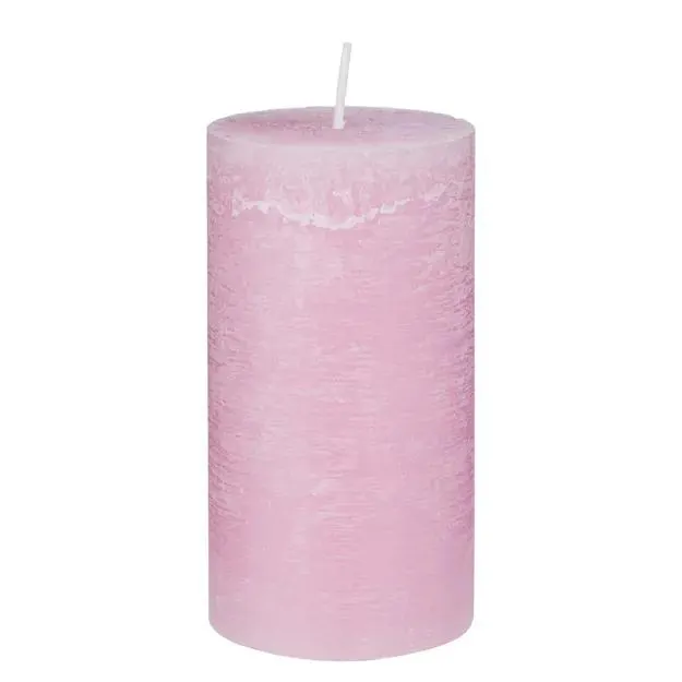 RUSTIC Svíčka 13 cm - starorůžová