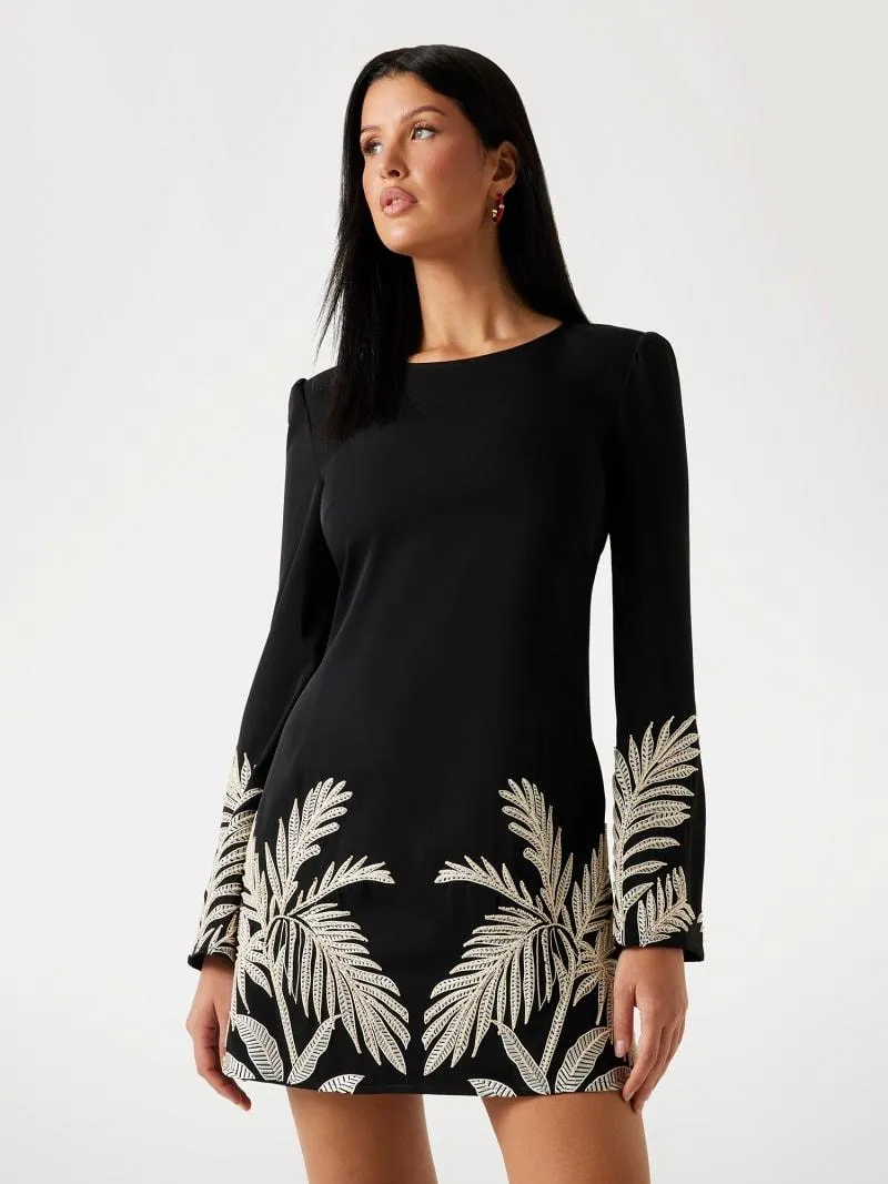 Vestido mini ceñido bordado