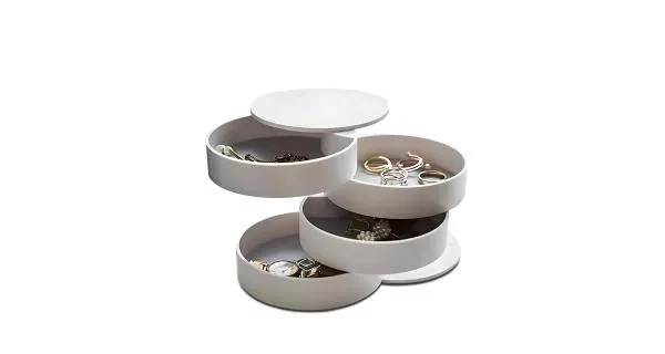 Dekorativní stojan na šperky, plast, bílý, 10 cm - II. jakost, POUZE OSOBNÍ ODBĚR