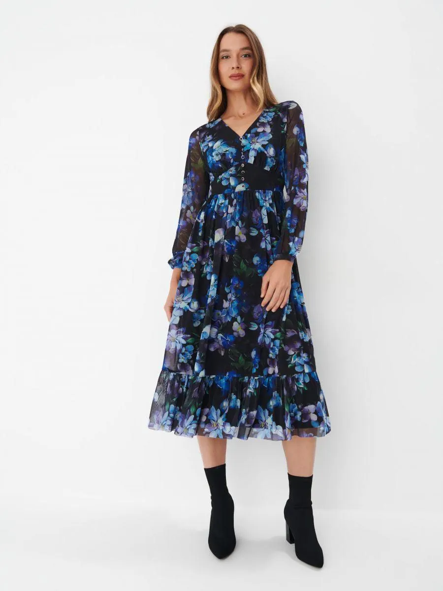 Květinové midi šaty