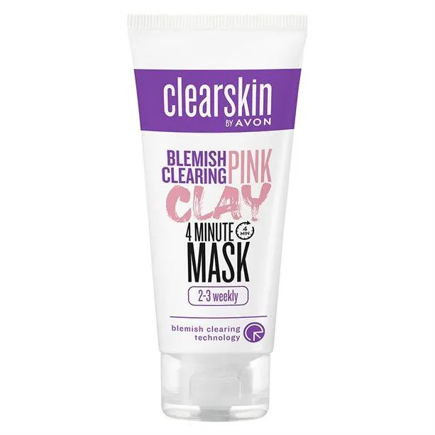 Čisticí pleťová maska proti akné s růžovým jílem Clearskin