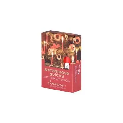 Emocio Stromkové svíčky červené 12 ks, 12 x 100 mm