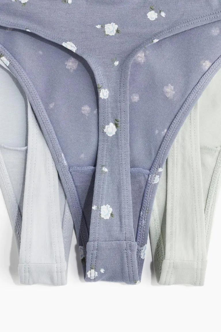 Bavlněné kalhotky thong 5 kusů