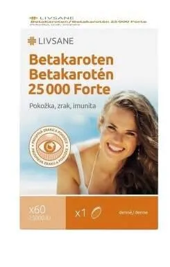 LIVSANE Betakaroten 25000 Forte vysoká dávka 60ks