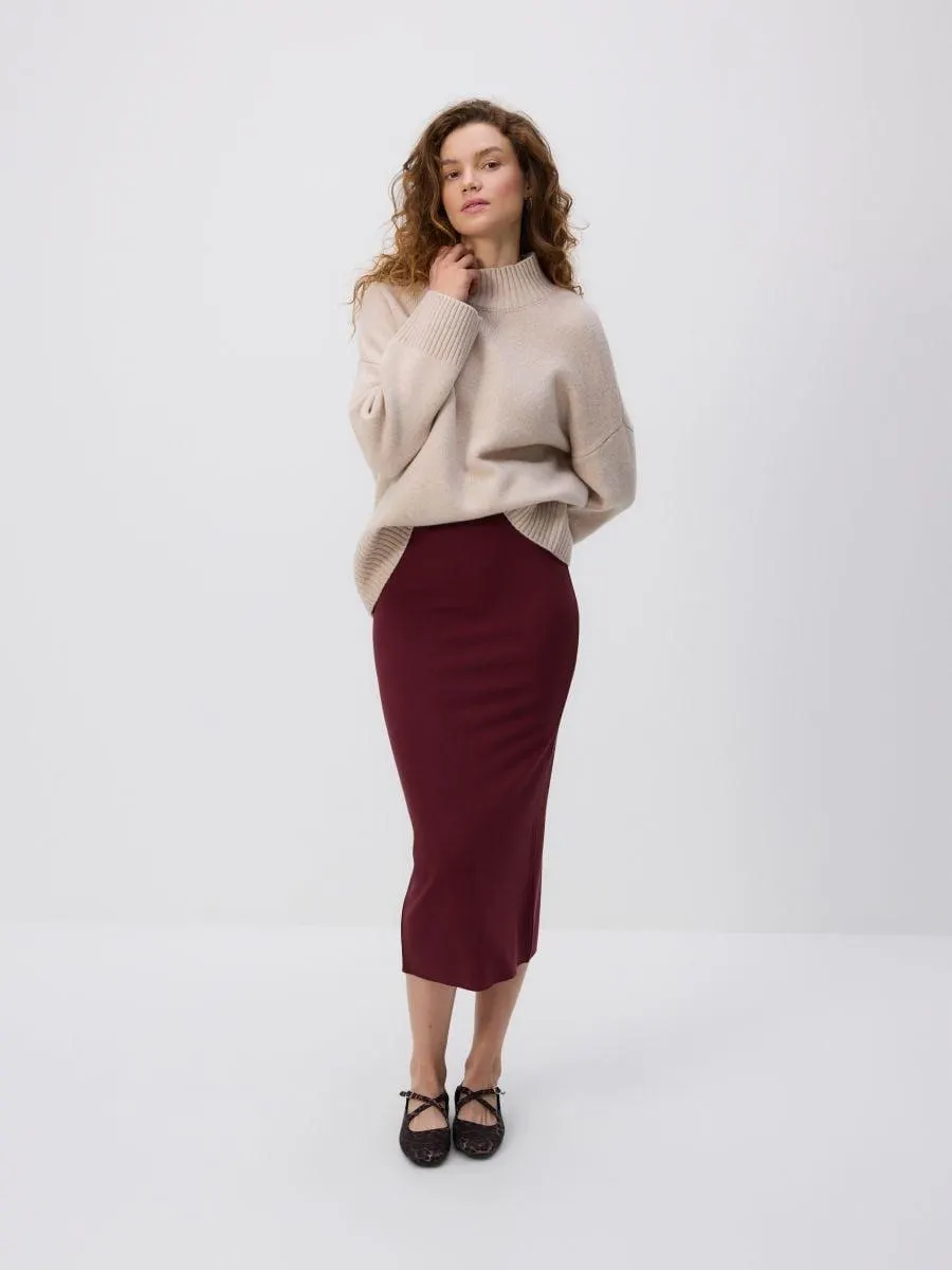 Midi sukně s viskózou