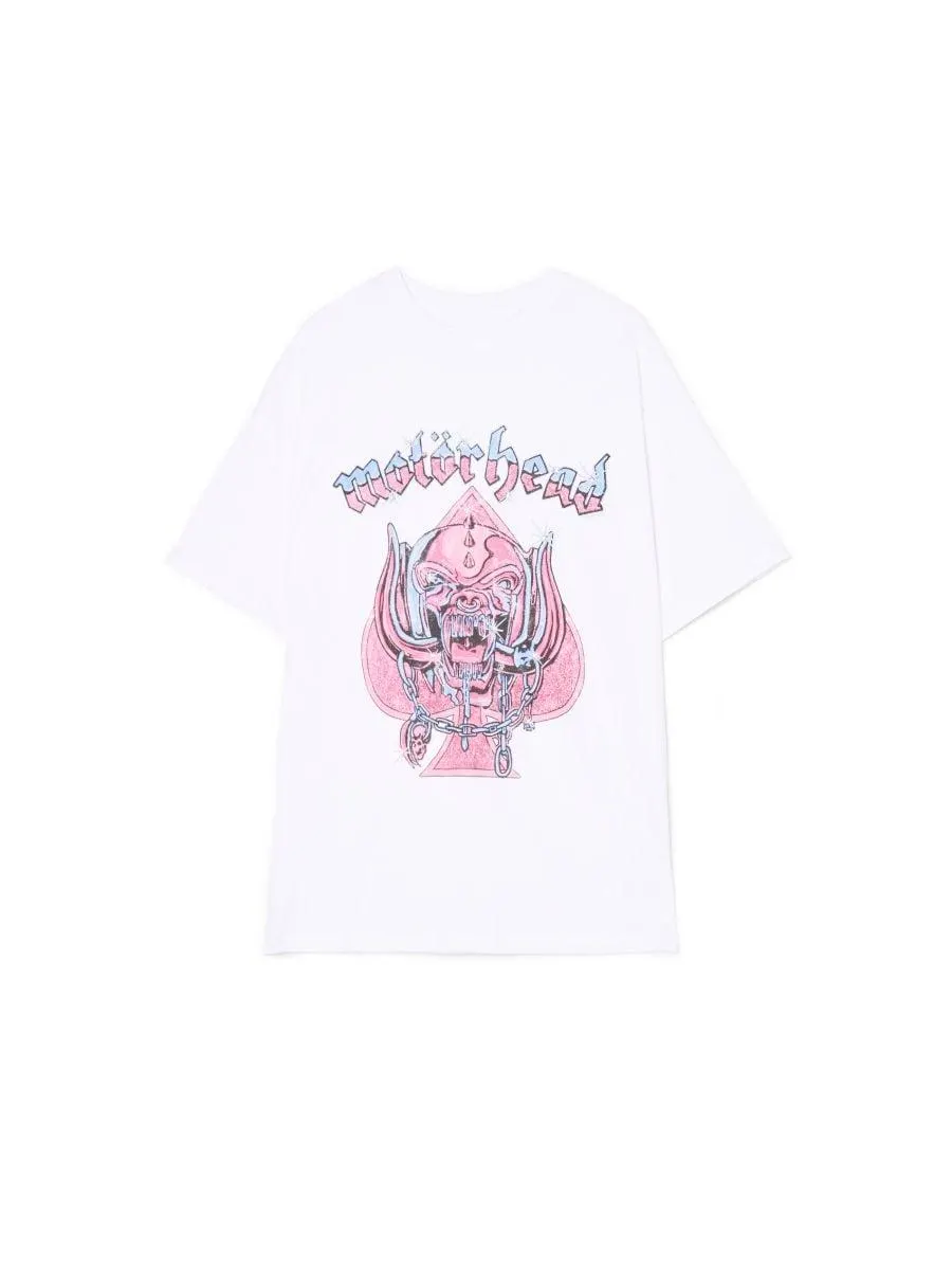 Bílá tričko s potiskem Motörhead