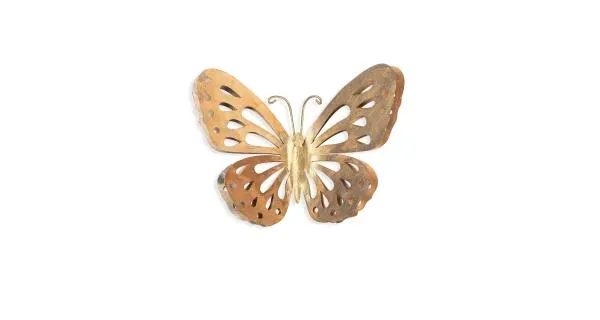 Dekorativní kovový doplněk na zeď - MOTÝL, 32 x 29 cm