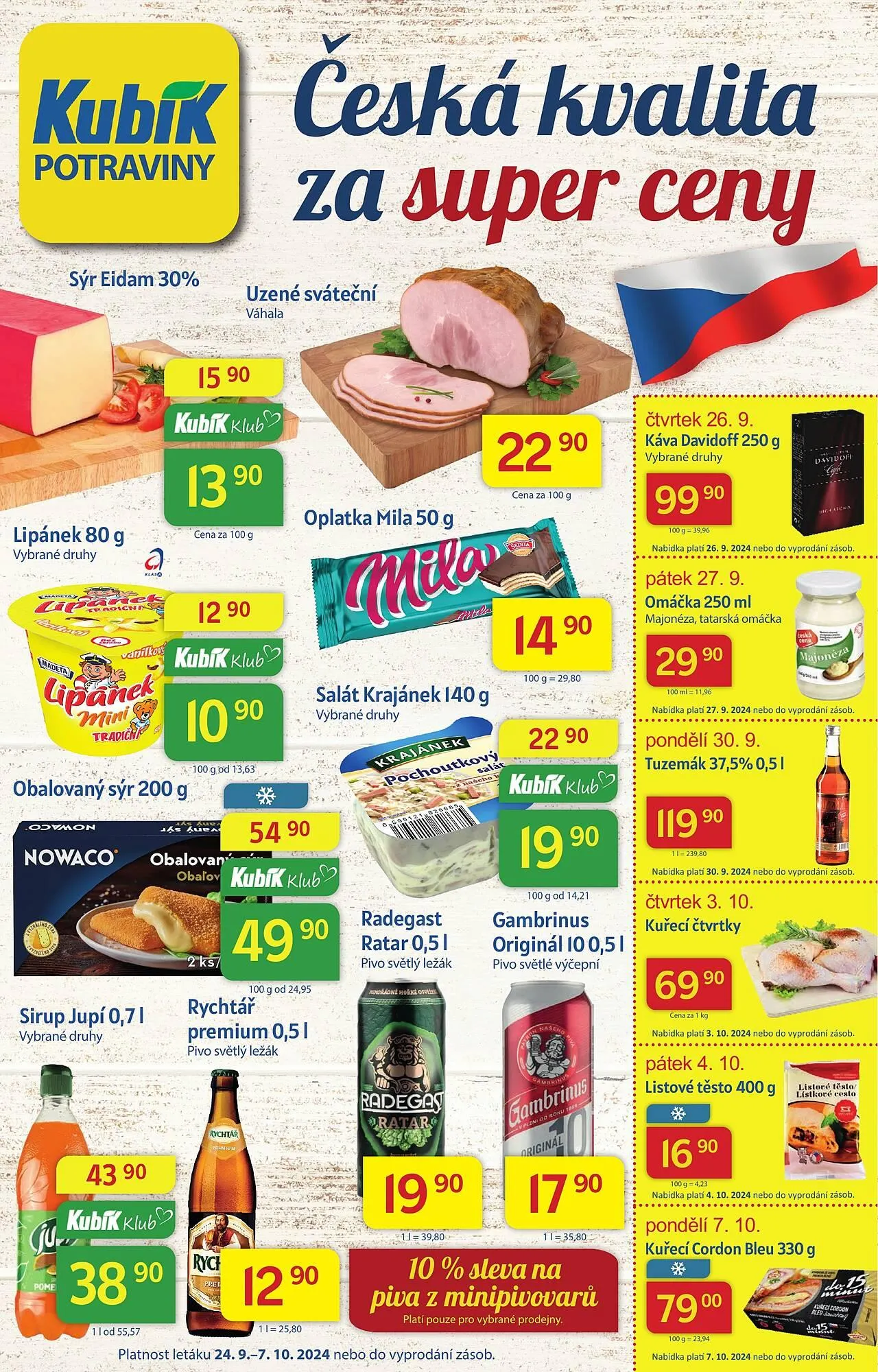 Kubík potraviny leták - 24. září 7. října 2024 - Page 1