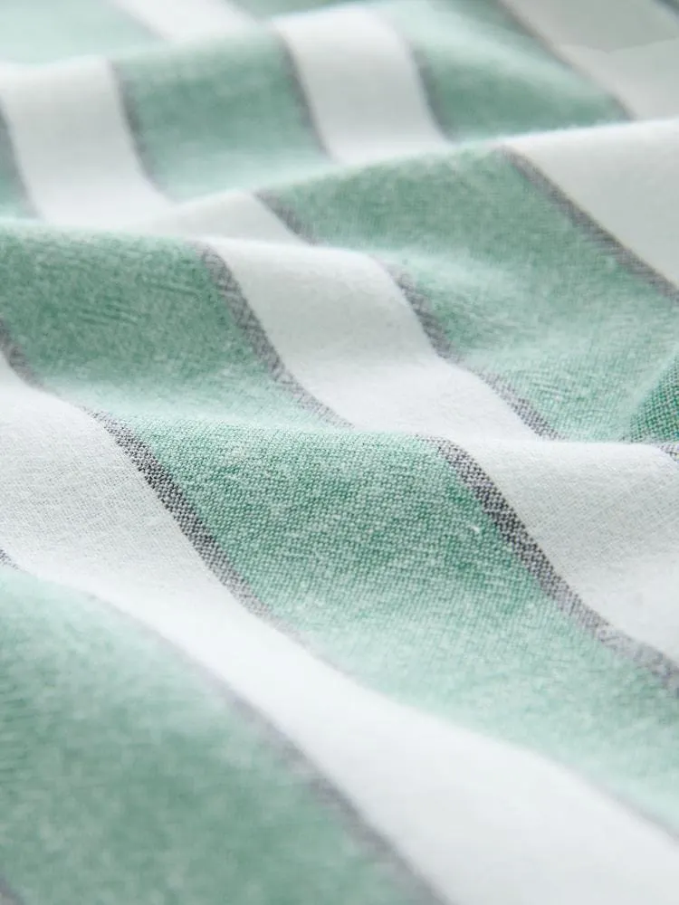 Zeleno-bílé - Letní košile se lnem