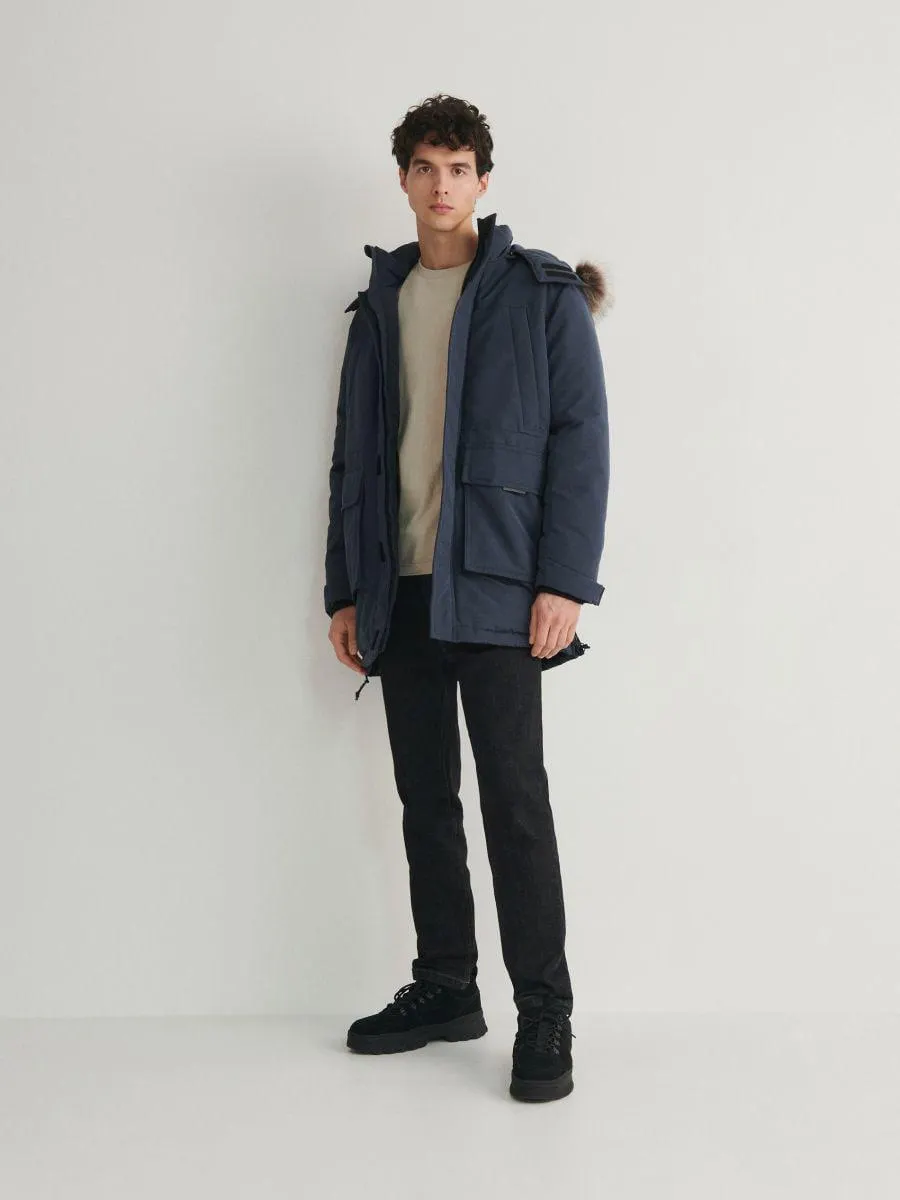 Geacă uni cu glugă